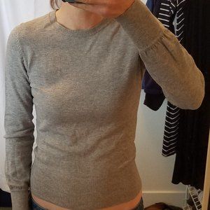 Grey GAP Soft and Stretchy Crewneck Sweater